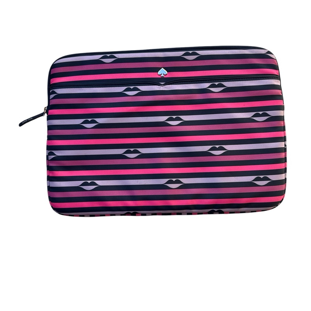kate spade Pink & Black Striped Laptop Sleeve